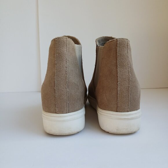 Steve Madden Taupe Sultan Chelsea Wedge Sneakers Sz 9M - Picture 3 of 9